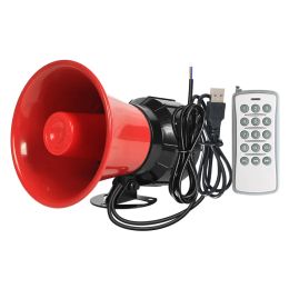 Siren 15 Key Remote MP3 Siren Horn for Cars 433MHz Remote Control Horn Speaker with Builtin MP3 Player for Voice Announcing in Public