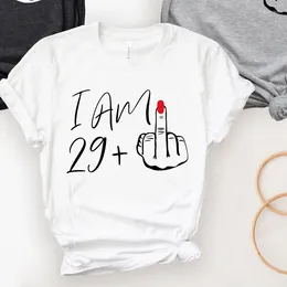 Women's T Shirts 2024 Birthday Women Mothers Gift O Neck Fashion T-shirt Personalised Clothing Harajuku