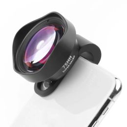 Lens 75mm Mobile Phone Camera Lens UV Macro Lens 20X HD DSLR Effect Clipon for IPhone 14 13 12 15 Pro Max Samsung Huawei Xiaomi