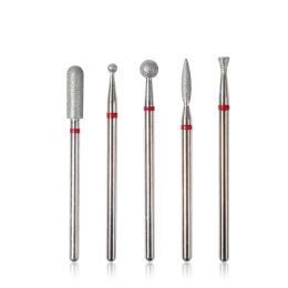 Bits 5 Pcs Diamond Milling Cutters For Manicure Carbide Nail Drill Bits Removing Dead Skin On The Edge Of The Nail Tool