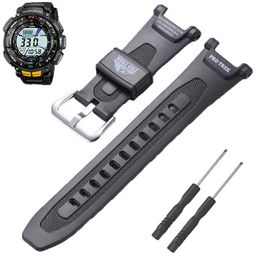 Rubber Strap Suitable for Casio Protrek Prg240 PRG40 Pathfinder Series Mens Sport Waterproof Watch Band Accessories 240409
