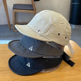 Ball Caps Outdoor Quick-Dry Baseball Cap Women's Japanese Short Brim Hat Men And Women Street Soft Sun Accessories