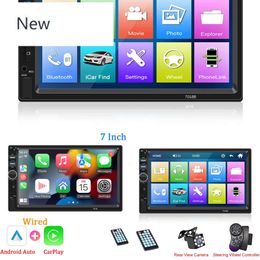 7 Inch 1 Din Car Radio MP5 Multimedia Player Touch Screen FM ISO Power Aux Input Bluetooth USB Mirror Link Universal Autoradio