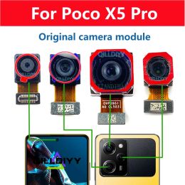 Cables Original Rear Main Front Camera For Xiaomi Poco X5 Pro X5pro Back Camera Module Backside Facing Frontal Selfie Flex Cable Parts