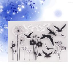 Storage Bottles Clear Stamp Bird Dandelion Flower Cling Scrapbooking Seals Transparent Stamps For Scrapbooks DIY Decoration Craft