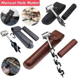 Tools Multitool Survival Settlers Tool Bushcrafting Hand Auger Wrench Wood Drill Peg Manual Hole Maker Military Accessories Tactical