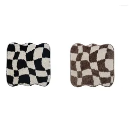 Pillow BMDT-Tufted Soft Chic Twill Grids Square Floor Chair Sofa Pad Home Office Warm Decor For Autumn Winter