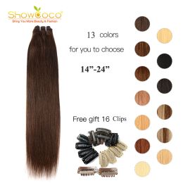 Wigs Human Hair Bundles Tied Weft Straight for DIY Brazilian Hair Weave Deals Blonde 100% Remy 13 Colours 14"24" Sew In Weft