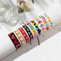 Strands ZHONGVI Exquisite Miyuki Bead Bracelet Woven Adjustable For Women Jewelry Heart Ladies Accessory Birthday Gifts Party Wholesale