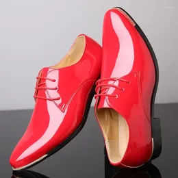 Dress Shoes Office Men Patent Leather Men's Formal Luxury Fashion Groom Wedding Shoe Male Oxford Plus Size 38-48