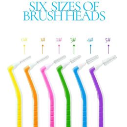 Interdental Brushing Interdental Brushing Braces Tooth Gap Cleaning Adult Children Straightening L-shaped Tooth Gap Brush 20+2