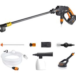 WORX 20V sem fio arruela WG620.3: Limpador de energia portátil para lavagem de carros com acessórios, bateria 4.0AH e carregador