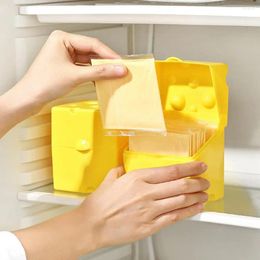 Storage Bottles Refrigerator Food Organizer Cheese Box For Home Kitchen Keep Butter Ham With Crisper