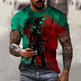 Men's T Shirts Sparta Graphic Tee Mens T-shirt For Men Clothing Oversized Shirt Man 3D Print Summer Tops Casual Short Sleeve Street
