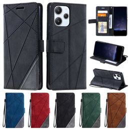 Cell Phone Cases Redmi 12 Case on For Coque mi Redmi 12 Cover Luxury Flip Wallet Leather Case for Fundas Xiomi mi Redmi12 5G Phone Cases 240423