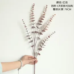 Decorative Flowers 5 PCS Artificial Eucalyptus Branch Plant Pathway Wedding Table Flower Arrangement Home Living Room Party Backdrop