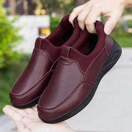 Casual Shoes Spring Autumn Women's Fashion Pumps Male And Female Couples Genuine Leather Wedge Single Mother Flat