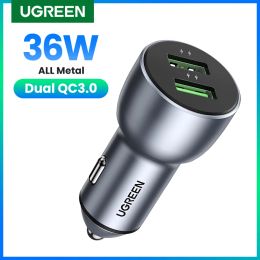 Clipboard Ugreen 36w Qc Car Charger Quick Charge 3.0 for Samsung Fast Car Charging for Xiaomi Iphone 14 13 Qc3.0 Mobile Phone Usb Charger