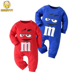 One-Pieces Newborn Baby Boys Girls Romper Pyjamas Clothes Outfits Infant Clothing Cartoon Print Long Sleeve ONeck Jumpsuit