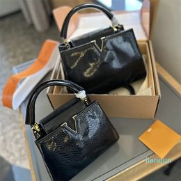 Shiny Hand Bag Designer Tote Lizard Cross Body Fashion Shoulder Handbags Flap Purse Iconic Flip Mini Handbag Flowers Bloom