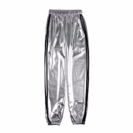 Pants Silver Metallic Jogger Pants Jazz Hip Hop Dance Trousers ( only for trousers)