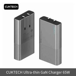 Chargers CUKTECH Ultrathin 65W GaN Charger USBC Quick Charge QC 3.0 PD 3.0 For iPhone 15 14 Pro Max Macbook Laptop