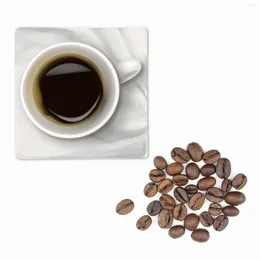 Pillow 4 Pcs Slate Coasters Square Cups Delicate Supplies Coffee Table Wear-resistant Pad Tabletop Ceramics Party