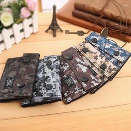 Wallets Casual Camouflage Folding Wallet Portable Short Change Purse ID Card Cash Coin 2024 Simple Style Men's Small Clutch