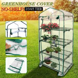 25 Tier Walkin Greenhouse Replacement Cover Flowers Plants Warm for Outdoor Indoor PVC with Zipper No Shelf 240415