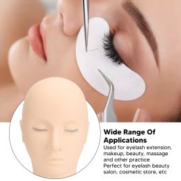 accesories Lash Practise Mannequin Head Eyelash Extension Mannequin Head 3 Layer Lashes Makeup Beauty Silicone Practise Training Doll Head