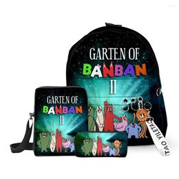 Backpack 3pcs/set Game Garten Of Banban Schoolbag Primary Middle Students Boys Girls Shoulder Pencil Case