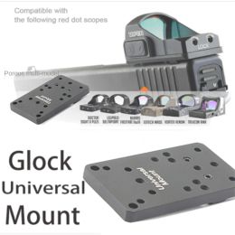 Accessories Tactical Glock Mount Plate Base Universal PistolMount For RMR SRO MROS VENOM Doctor Red Dot Optics Sights CNC Metal