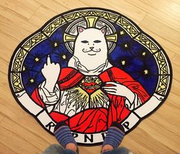 Fashion RipNDip Carpets Middle Finger Cats Printed Carpets Super Soft Fleece Blankets Bedroom Floor Mat Sitting Room Carpet6617987