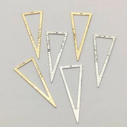 Necklaces New Arrival! 50x20mm 100pcs Brass Pendants Triangle Charm For Handmade Necklace Earrings DIY Parts Jewelry Findings&Components