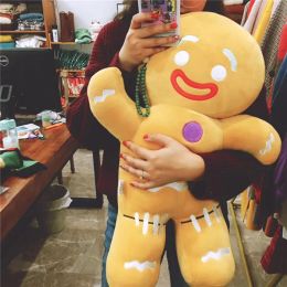 Cushions INS Gingerbread Man Plush Biscuit Shrek Toys Sleeping Cookies Reindeer Cushion Pillow Stuffed Sofa Doll Xmas Gifts