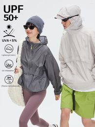 Men's Jackets 3m Uv-resistant Hooded Skin Water-repellent Coats Upf50 Cool Feeling Light Thin Sunscreen Clothing For Men And Women