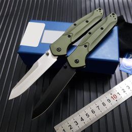 4Models 940/940-1 Folding Knife 3.4" S30V Satin Plain Blade Green Aluminium Handles Pocket Knives Rescue Utility BM42 EDC Tools