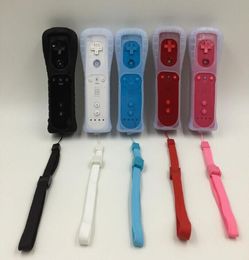 Game Motion Plus Remote Nunchuck Controller Wireless Gaming Nunchuk Controllers with Silicon Case Strap For Nintendo Wii Console4447683