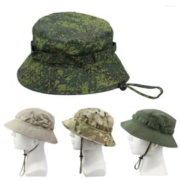 Berets Camouflage Boonie Men Hat Tactical Bucket Hats Military Multicam Panama Cap Fishing Hiking Sun Protective