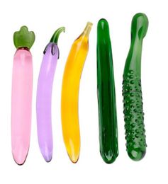 Transparent glass dildo Fruit Vegetable Crystal penis sex toys for woman anal toys sex toys butt plug3934426