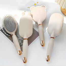 Anti Static Exhaust Air Cushion Comb Home Womens Long Hair Curling Fluffy Portable Scalp Massage Comb Hairdressing Styling Tool 240418