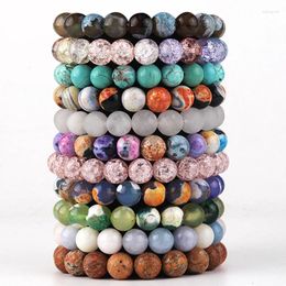 Strand Design Energy Bracelets Made By 10mm Beautiful Semi Precious Stone Bead Bracelet Bangle