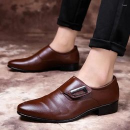 Casual Shoes 2024 Classic Business Men's Dress Fashion Elegant Formal Wedding Men Slip On Office Oxford For Black