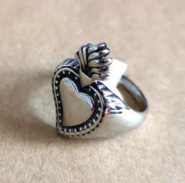 Bands Wholesale Fashion Crown Heart Ring Stainless Steel Jewelry Irish Celtic Knot Symbol Biker Wedding Ring for Women Girls SWR07731