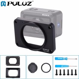 Filters PULUZ For Sony RX0/RX0 II Aluminum Alloy Front Panel + 37mm UV Filter Lens+Lens Sunshade &crews and Scr For Sony RX0 Accessories