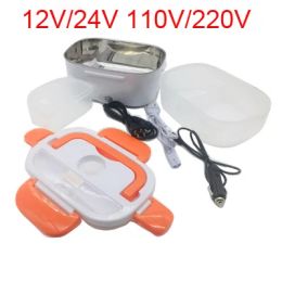 Shavers Portable Electric Lunch Box Car Truck&home Us Plug/eu Plug 12v/24v 110v/220v School Bento Rice Cooker Food Container Warmer