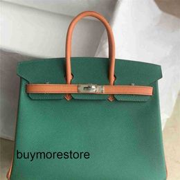 Luxury Brkns Epsom Leather Handbag 7A Genuine Leather Colour Block custom made luxury line stitching many Colours to choosJKM8