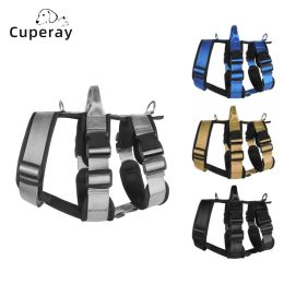 Harnesses Dog Harness Adjustable Double D Ring Antibreakaway Pet Harness Explosionproof Punching Dog Harnesses for Medium and Large Dogs