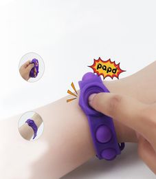 Squeeze Toy Wristband Push Bubble Toys Bracelet Party Favor Autism Special Needs Stress Reliever and Increase Focus8239101