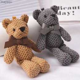 Plush Dolls 15CM Bear Stuffed Plush Toys Baby Cute Dress Key pendant Pendant Dolls Gifts Birthday Wedding Party Decor 1pcsL2404